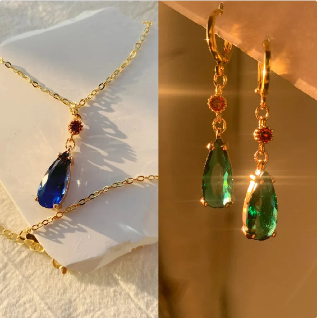 Ghibli Community - Howl's Moving Castle earrings 😍👉  https://kenshima.com/products/fashion-elegant-crystal-necklace-earrings |  Facebook